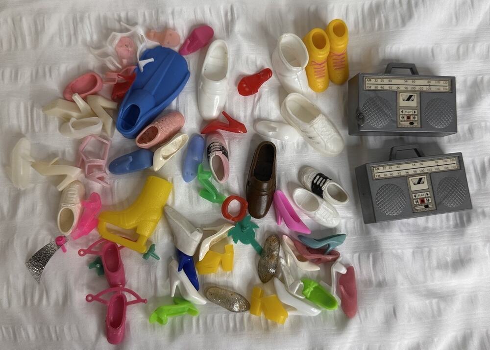 Barbie and Ken Midge Doll Boots Shoes Heels Miscellaneous Vintage Lot 